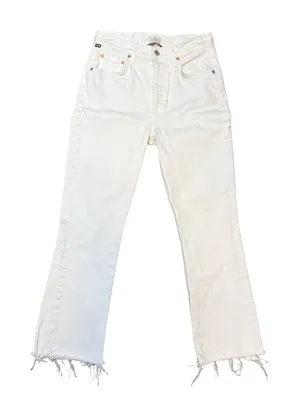 Citizens of Humanity Premium Vintage White High Rise Crop Raw Hem Jeans Size 25 thumbnail 1