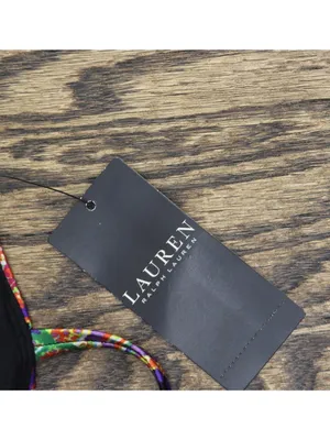 NWT Lauren Ralph Lauren U-Wire Bikini Top Swim Bordado Paisley Black Multi 12 thumbnail 7