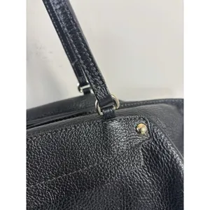 Furla Black Pebbled Leather Large Tote Bag Gold Hardware F Lock Charm thumbnail 15