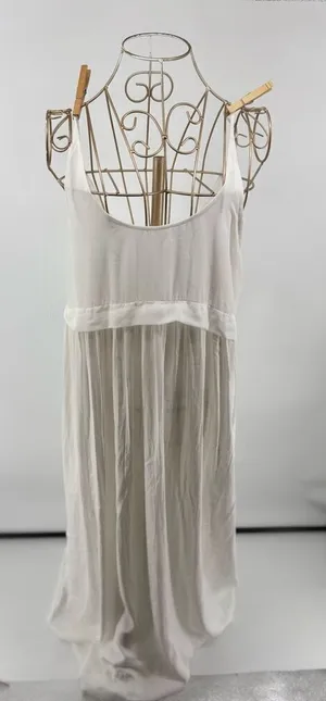 Zara W&B Collection Sleeveless Long Dress Size Medium White thumbnail 1