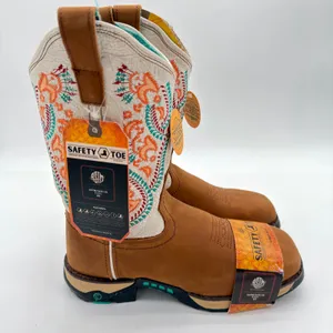 Corral Embroidery Hydro Resist Polycarbonate Security Western Safety Toe Boots 7 thumbnail 8