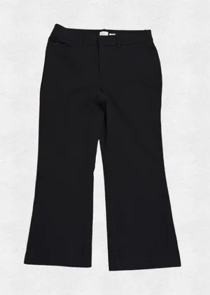 A New Day Black Dressy Flared Office Slacks Size 8 Business Casual Stretch Work Pants thumbnail 1