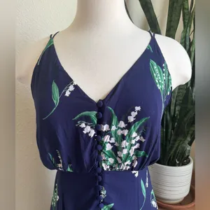 Vintage Urban Outfitters Lily of the Valley Maxi Dress Size 4 Floral Boho Style‎ thumbnail 7