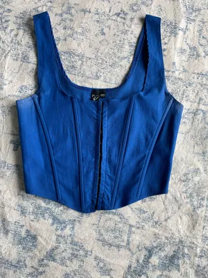 Windsor Royal blue corset top thumbnail 4