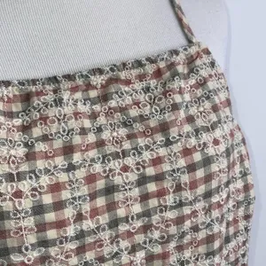 American Eagle Gray & Red Checkered Cropped Spaghetti Strap Tank Top L thumbnail 5