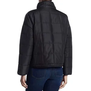 THREAD & SUPPLY | High Collar Quilted Black Full Zip & Snap Puffer Jacket Size M thumbnail 4