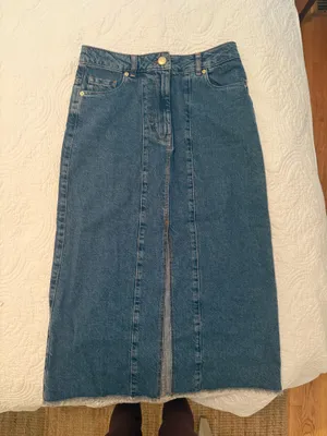 Farm Rio Denim Midi Skirt thumbnail 1