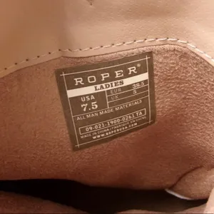 Roper Brown Croco Vamp Brown Shaft Western Boots Size 7.5 New Gift thumbnail 4
