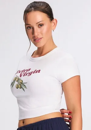 Savage X Fenty Extra Virgin Graphic Baby Tee M NWT thumbnail 1
