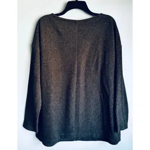 Ava & Viv Gray Sweater Ribbed Like XL thumbnail 5