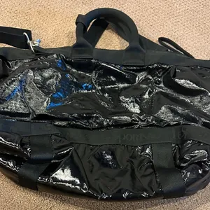 LeSportsac Black Shiny Double Strap Overnight Bag thumbnail 4
