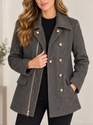 Forever 21 Wool Blend Coat thumbnail 1
