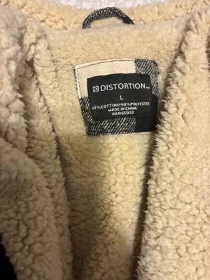 Distortion fleece flannel Black Size L thumbnail 2