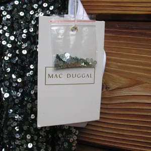 Mac Duggal 5489 Womens Green Cap SLEEVE SEQUINED HIGH SLIT GOWN thumbnail 13