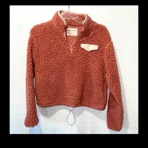Aeropostale Women's Pink Sherpa Fuzzy Sweater - Like new Size: Small thumbnail 2