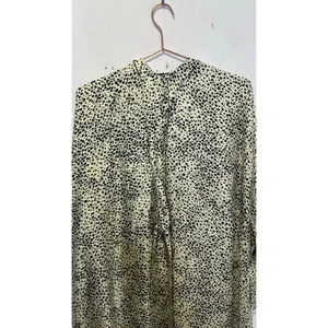 PETAR PETROV Neutral Light Green 100% Silk Black Spots Alex Silk Dress size XS thumbnail 10