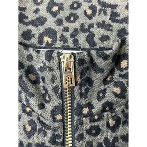 Tommy Hilfiger Womens Dress Size S Leopard Print Mock Neck Quarter Zip Casual thumbnail 12