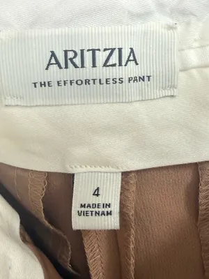 Aritzia The Effortless Pant Taupe Lengh Full, Rise Low, Leg Wiide Size 4 thumbnail 5