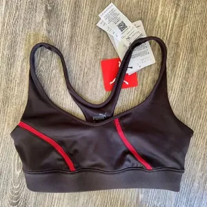 Puma Exhale black red stripe sports bra thumbnail 8