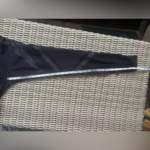 Alo Black Mesh Medium‎ Leggings medium athleisure workout yoga travel layered thumbnail 8
