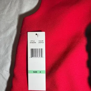 NEW Chetta B Body con Dress Lipstick Red Size 8 Zip Up Peek a Boo thumbnail 7