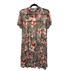Kate & Lily Coquette‎ Floral Midi Dress Ruffled High Neck Women 6 Fairy Romantic thumbnail 2