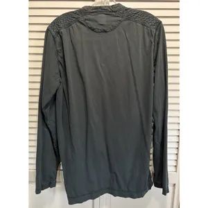 Converse One Star Top Women's Gray Long‎ Sleeve Button Pockets Soft Casual thumbnail 4