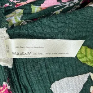 Free People FP One Floral Wide Leg Pants Green Womens Small Boho Gauze Palazzo thumbnail 8