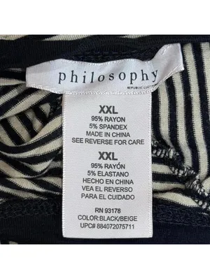 Philosophy Striped Shark Bite Long Sleeve Tunic Plus Size XXL thumbnail 4