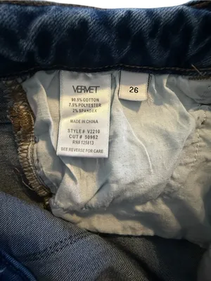 Vervet High Rise Straight Jeans Distressed Knee Raw Hem Women’s Size 26 thumbnail 7