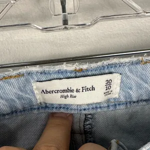 Abercrombie and Fitch High Rise Rigid Pockets‎ Denim Mini Skirt Women’s Sz 30 thumbnail 7