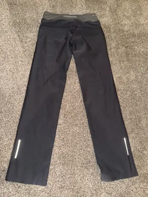Nike Dri-Fit Women's Black Athletic Running Pants with Reflective Details thumbnail 4
