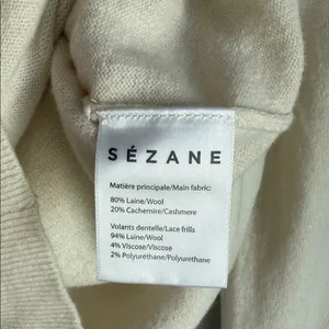 Sézane Andreas Jumper in ecru wool and cashmere XS thumbnail 10
