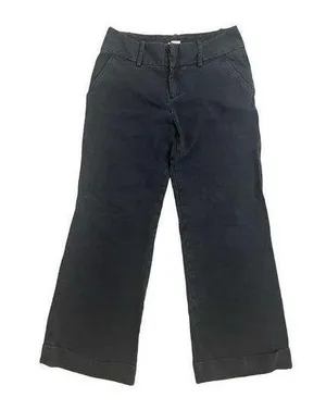 Joie EUC Black Wide Leg Cuffed Y2K Jeans Sz 4 thumbnail 1