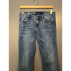 Madewell Jeans Womens 26x34 Blue Rail Straight Medium Wash Denim Stretch thumbnail 2