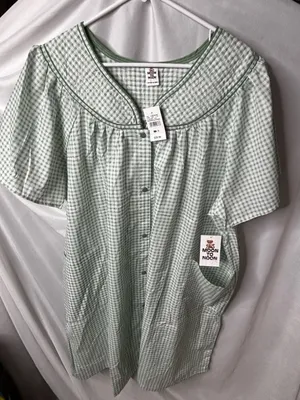 Moon To Noon Women's Snap-Front Gingham Sleep Dress thumbnail 2