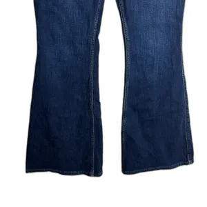 Hollister California high rise‎ flare dark denim jeans size 30 festival cute thumbnail 3