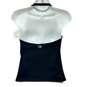 CSB Halle Tank Black Serenity‎ Halter Square Neck Open Back Top XL New thumbnail 4