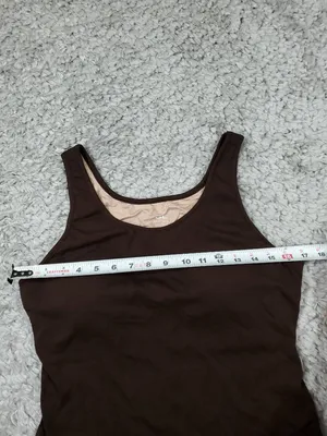 OGL Cotton Lyocell U-Neck Bra Tank Top Brami Brown Women's Size XL thumbnail 7