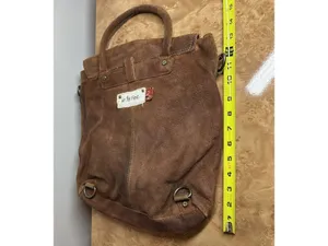 We The Free Free People Colorblock Suede Convertible Backpack Purse Leather Bag thumbnail 6