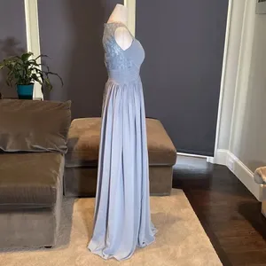 Women’s Full Length V-Neck Chiffon Bridesmaid Party Dress Size 2 NWT thumbnail 7