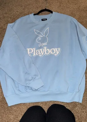 Playboy x PacSun Baby Blue Crewneck Sweatshirt Size Small thumbnail 1