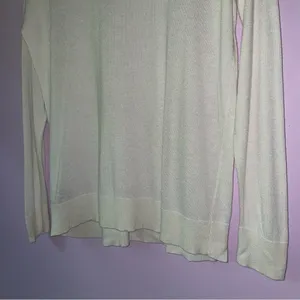 Jeanne Pierre Size M White Cashmere Blend Sweater Lightweight Knit Preppy thumbnail 8