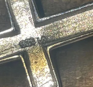 Sterling silver sideways cross bangle bracelet thumbnail 8