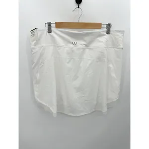Calia Skirt Women XXL White Tulip Hem Built In Shorts Mini Skort Mid‎ Rise thumbnail 8