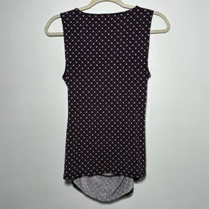 White House Black Market Sleeveless Cowl Neck Geometric Print Tank Top Small‎ thumbnail 2