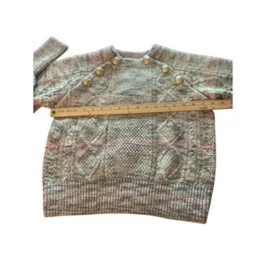 Veronica Beard Adelaide Crew Neck Full Sleeve Sweater S Merino wool/ Alpaca Gray thumbnail 5
