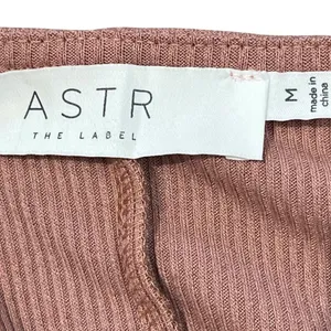 ASTR the Label Ribbed Mini Dress Womens Medium‎ Blush Pink Long Sleeve ADR100890 thumbnail 6