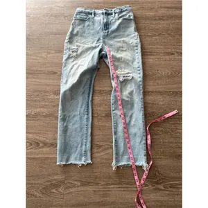 Madewell Womens 29 The Perfect Vintage Straight Jean Light Wash Raw Hem Hi Rise thumbnail 13