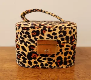 Susan Faris Animal Print Faux Fur Mirror Jewelry Case thumbnail 1